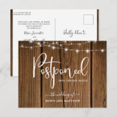 Hout & Lichten, aankondiging van het uitstelhuweli Briefkaart (Voorkant / Achterkant)