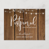 Hout & Lichten, aankondiging van het uitstelhuweli Briefkaart (Voorkant)