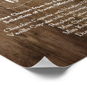 Hout & Lichten Bruidstaartbar Bruiloftsreceptie Bo Poster (Hoek)