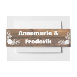 Hout & Lichten Bruiloft Belly Band Uitnodigingen Wikkel