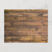 Hout & Liefdevolle Hart Bruiloft Briefkaart (Achterkant)