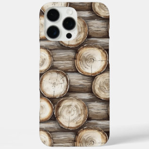 Hout Log Cabin Kerstmis iPhone 16 Pro Max Hoesje