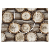 Hout Log Cabin Kerstmis Groot Cadeauzakje (Voorkant)