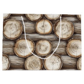 Hout Log Cabin Kerstmis Groot Cadeauzakje (Achterkant)