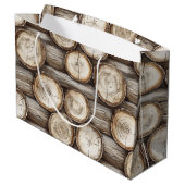Hout Log Cabin Kerstmis Groot Cadeauzakje (Achterkant Gekanteld)