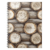 Hout Log Cabin Kerstmis Notitieboek (Voorkant)