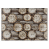 Hout Log Cabin Kerstmis Snijplank (Voorkant)