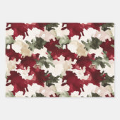 Hout Log Cabin Rood Groen Kerstmis Inpakpapier Vel (Voorkant 3)