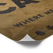 Hout Man Cave Personalized Poster (Hoek)