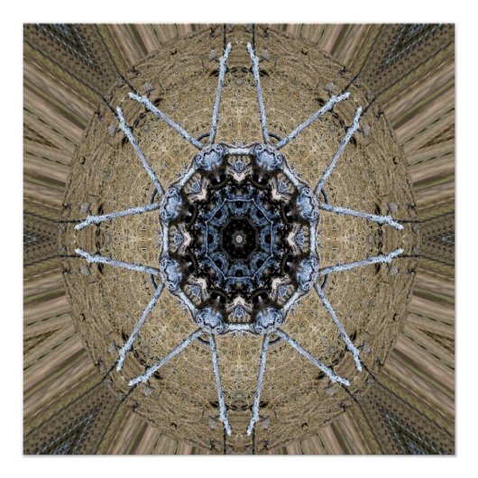 Hout Mandala... Perfect Poster (Voorkant)