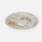 Hout, Mason Jar, Sappige, Bruiloft, Aangepast, Papieren Bordje (Gekanteld)