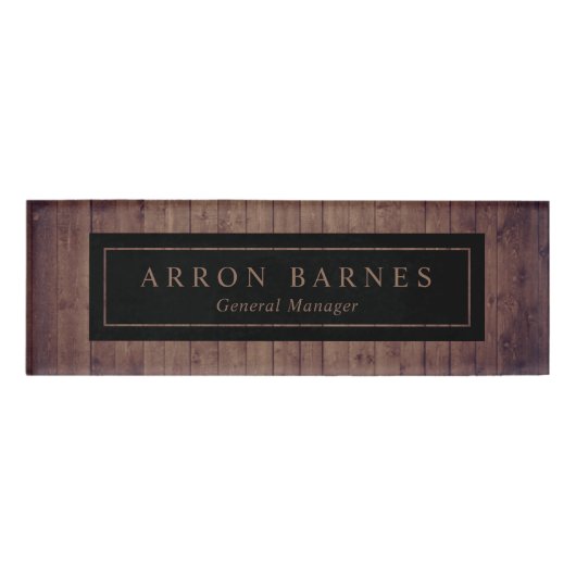 Hout Medewerker Personeel Magnetische Naam Tag Bad (Voorkant)