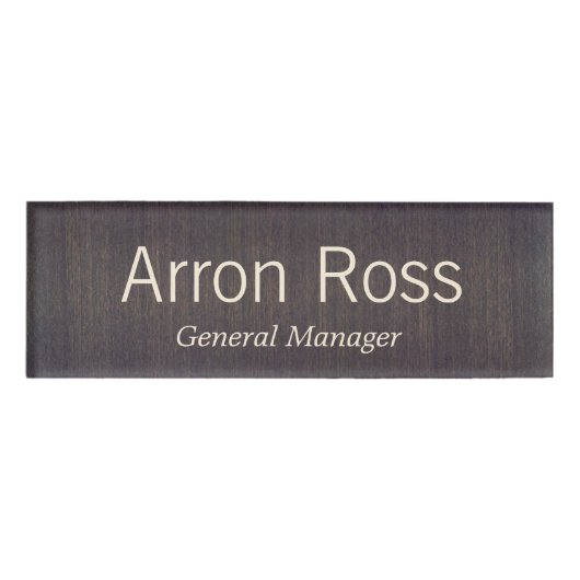 Hout Medewerker Personeel Magnetische Naam Tag Bad (Voorkant)