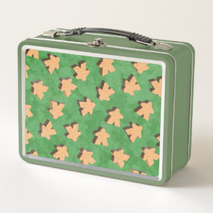 Hout Meeples op Groen voor Game Night