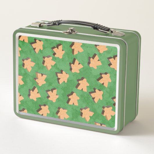 Hout Meeples op Groen voor Game Night (Voorkant)