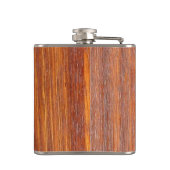 Hout met aangepaste gegraveerde naam heupfles (Achterkant)