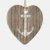 Hout met anker keramisch ornament (Rechts)