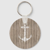 Hout met anker sleutelhanger (Voorkant)