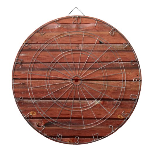 Hout met antiek patina dartbord (Voorkant)
