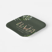 Hout met Baby shower van bosdieren Papieren Bordje (Gebogen)