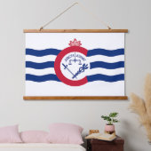 Hout met bovenzijde wandtapijt met vlag van Cincin Hangend Wandkleed (Slaapkamer)