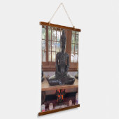 Hout met een wand Thangka "Buddy the Buddha" Hangend Wandkleed (Gebogen)