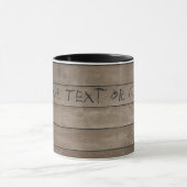 Hout met gegraveerde naam mok (Midden)