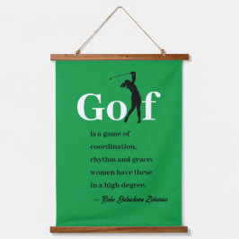 Hout met onderkant Babe Zaharias Golf Quote Wall T Hangend Wandkleed
