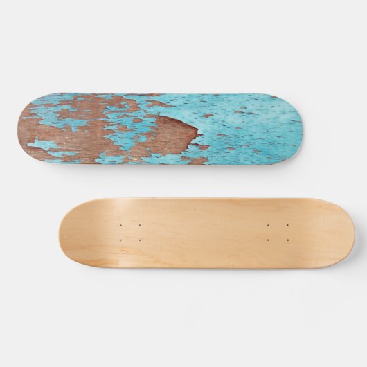 Hout met peling Blue Paint Skateboard (Horizontaal)