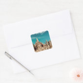 hout met petriet vierkante sticker (Envelop)