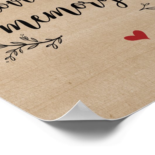 Hout met rustieke wijnranken, Ter liefdevolle heri Poster (Hoek)