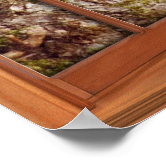 Hout met vier ruiten, verlichting - eekhoorn poster (Hoek)