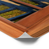 Hout met vier ruiten, verlichting met kat op de zw poster (Hoek)