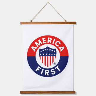 Hout met wandbekleding met Amerika op de eerste pl Hangend Wandkleed