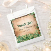 Hout met wijnstok St. Patricks Dag bruiloft Dank u Bedankzakje (Geknipt)
