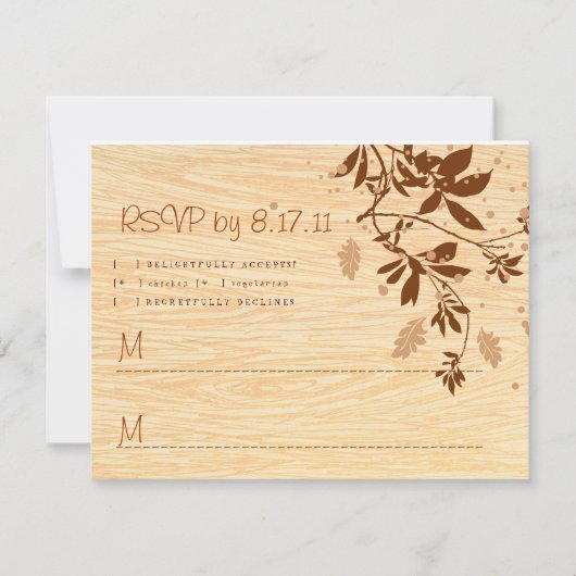 Hout met wijnstokken RSVP (Voorkant)