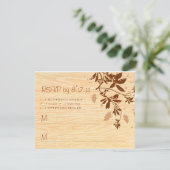 Hout met wijnstokken RSVP Kaartje (Staand voorkant)