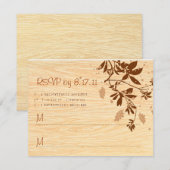 Hout met wijnstokken RSVP Kaartje (Voorkant / Achterkant)