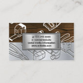 Hout Metaal | Bouwplaats | Waarschuwing Visitekaartje (Achterkant)