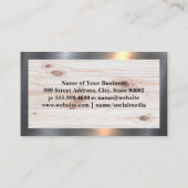 Hout | Metalen afwerking | QR-code Visitekaartje (Achterkant)