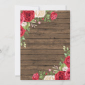 Hout Mexican Red Charra Baptism and First Birthday Kaart (Achterkant)