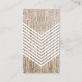 Hout minimalistisch chevron visitekaartje