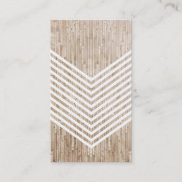 Hout minimalistisch chevron visitekaartje