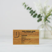 Hout Monogram D Visitekaartje (Staand voorkant)