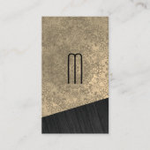 Hout Monogram met Mandala Patroon Visitekaartje (Voorkant)