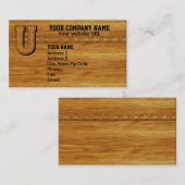 Hout Monogram U Visitekaartje (Voorkant / Achterkant)