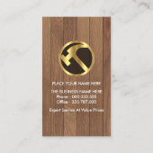 Hout Muursteen Placard Hammer Visitekaartje (Achterkant)