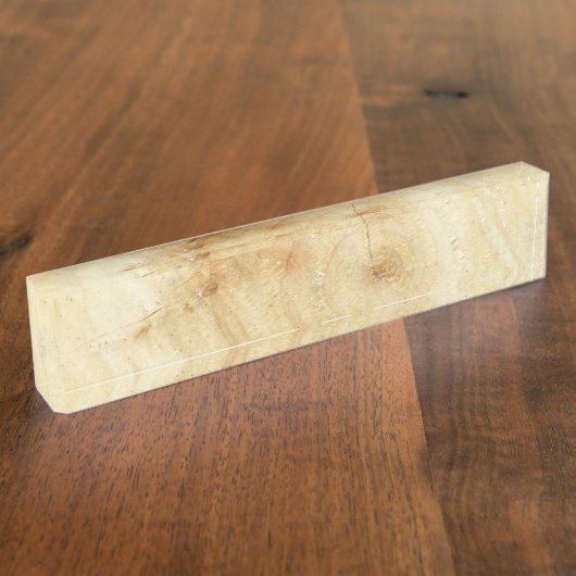 hout naambordje (Zijkant)