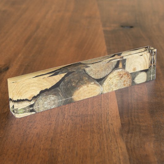 hout naambordje (Zijkant)
