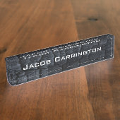 Hout Naambordje (Zijkant)